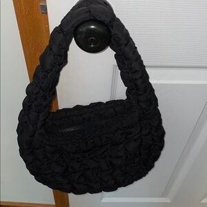 COS Quilted Black Women's Hobo Bag